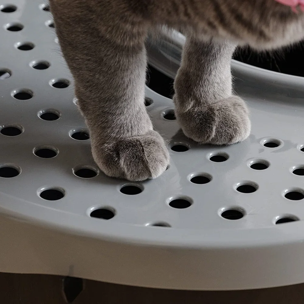 IRIS USA Large Top Entry Litter Box Enclosed Black Gray Cat Pan‎ Dog-Pro